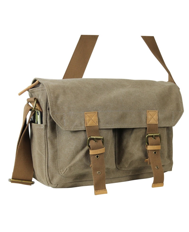 Spacious Cotton Canvas Crossbody Bag