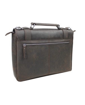 Classic Leather Crossbody Laptop Bag