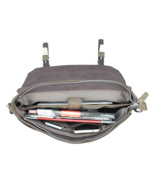Classic Leather Crossbody Laptop Bag