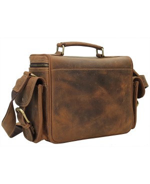 Vintage Leather Crossbody Camera Bag