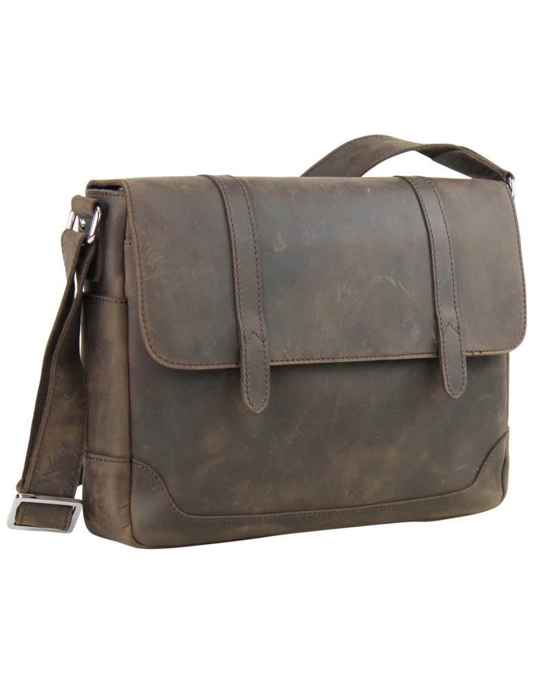Leather Medium Crossbody Laptop Bag