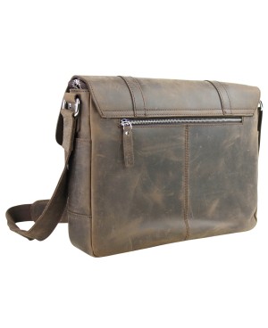 Leather Medium Crossbody Laptop Bag