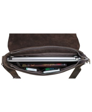 Leather Medium Crossbody Laptop Bag