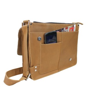 Men's and women's cowhide shoulder bags