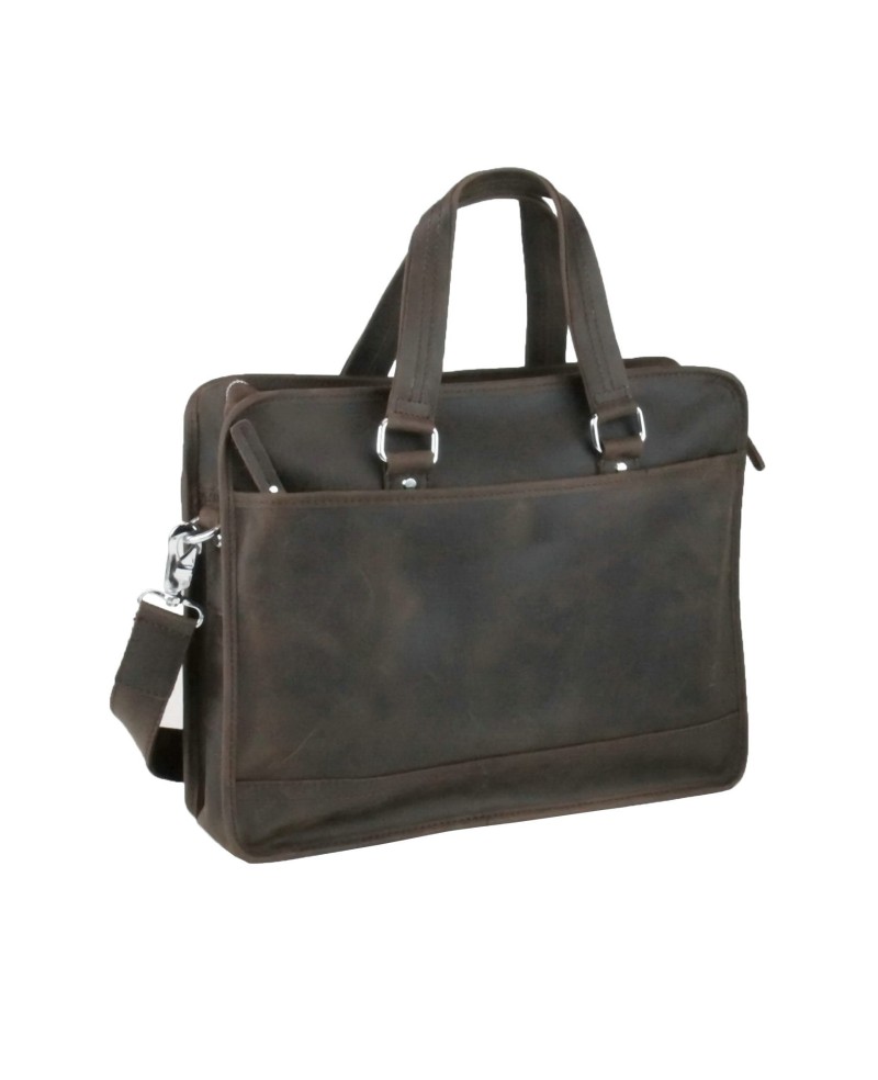 Cowhide Handheld Briefcase